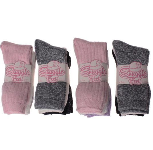 Snuggle Feet 4-Pack Polytam Socks for Women