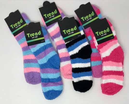 Women's Softee Striped Crew Socks