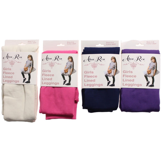 Alexa Rose Girls Fleece Lined Leggings Assorted Colors