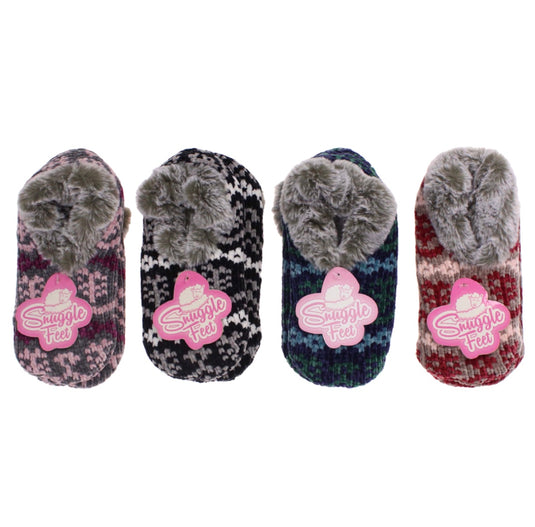Women's Snuggle Feet Chenille Slipper with Plush Fur Lining