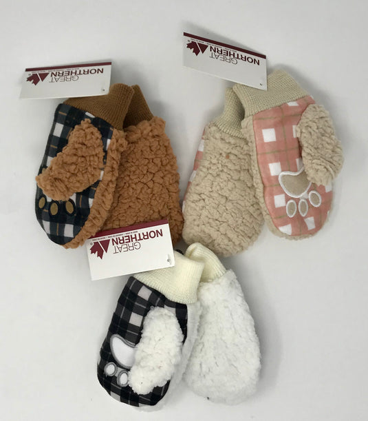 Kid's Sherpa Lined Critter Mittens