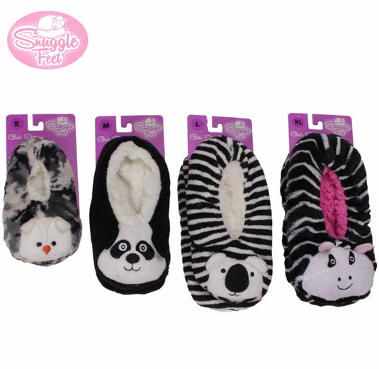 Kids Snuggle Feet Sherpa Slipper with Animal Face