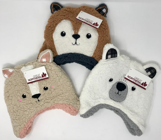 Kid's Sherpa Lined Critter Hat