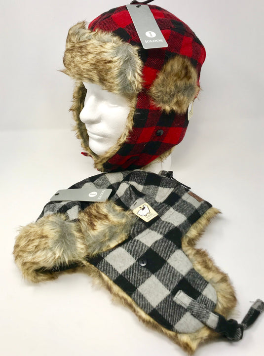 Igloos Men's Wool Blend Buffalo Plaid Trapper Hat - Assorted