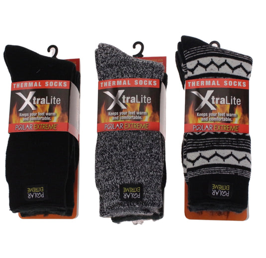 Men's Polar Extreme Heat Xtra Light 2pk Brushed Sock