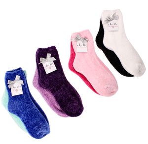 Alexa Rose 2pk Quarter Chenille Sock