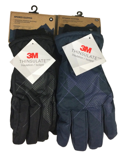 Mens Insulated Sports Gloves with Thinsulate