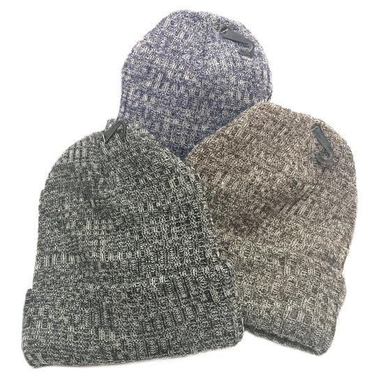 Men's 3 Ply Heavy Rib Marl Hat with Cuff