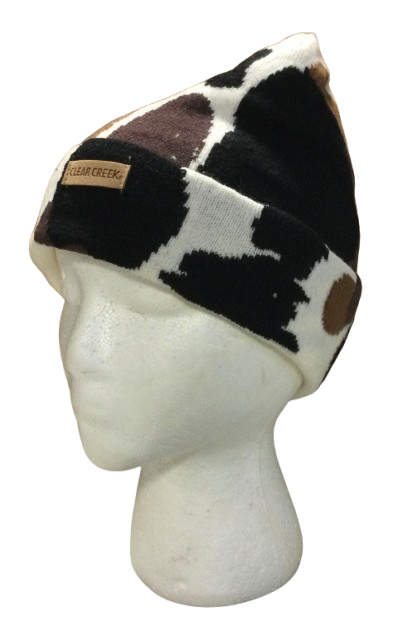 Women's Clear Creek Cow Print Knit Cuffed Hat