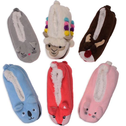Women's Snuggle Feet Sherpa Slipper with Animal Face