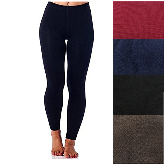 Women's Textured Fleece Lined Seamless Leggings - Assorted