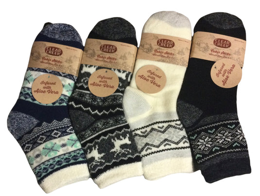 Clear Creek Ladies Feather Aloe Lined Cabin Socks